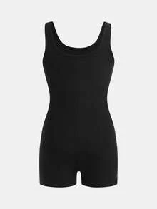 SHEIN Girlism Tween Girls' Loose Casual Minimalist Comfortable Versatile Collared Sleeveless Jumpsuit 2 Pieces Set - Multicolor - View 3