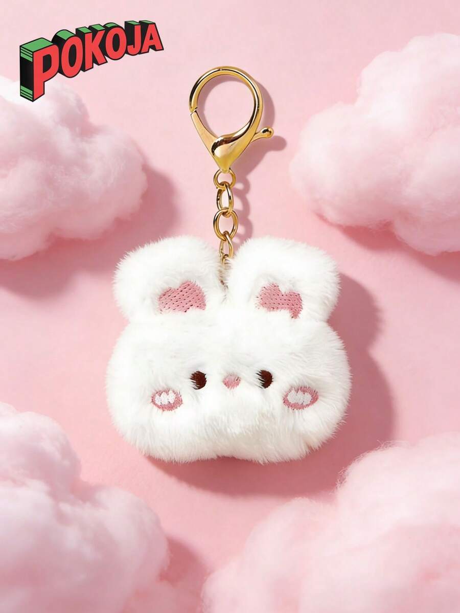 POKOJA LAND - BESTSELLERS 1 حزمة قلادة مفتاح أرنب ناعم جميل، قلادة أرنب صغيرة، تميمة للحقيبة والحقيبة اليدوية والحقيبة الهدايا، زخرفة للحقيبة الهدايا من الربيع إلى الصيف - متعدد الألوان - مشاهدة 1