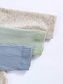 SHEIN 3pcs Baby Boys Elegant Letter Print Long Sleeve Jumpsuit & Romper Set - Multicolor - View 6