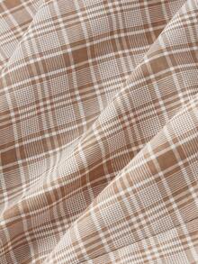 SHEIN MOD 大码女式V领荷叶边喇叭袖衬衫，西部衬衫，乡村音乐会，颓废风，波西米亚风，老钱风，西部风，返校季，休闲风，乡村风女式衬衫，外出上衣，春假，女式外出上衣，喇叭袖上衣，格子衬衫，西部风上衣，蝴蝶结衬衫，西部风上衣，系带衬衫 - 彩色 - 查看 2