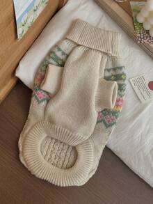 Warm Pet Sweater, Cozy Clothing For Small Dogs And Cats - Beige - View 6