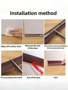 لفة واحدة من شريط منع التسرب للباب السفلي بعرض 36 مم وطول 1 متر، مقاوم للرياح والصوت والماء، ذاتي اللصق لفجوة الباب الخشبي أو الزجاجي، حاجز للهواء والطقس - متعدد الألوان - مشاهدة 2