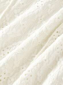 SHEIN MOD Women's Summer Casual Vacation Style Solid Schiffy Cinched Waist Strap Dress With Rhinestone Butterfly & Rope Belt