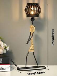 Chân nến phong cách Bắc Âu sáng tạo, làm từ gốm sứ và kim loại mài mòn, được chế tác thủ công độc đáo, trang trí mộc mạc cho bàn ăn, nhà hàng, phòng ngủ, đầu giường, tiệc cưới. - chân nến hình người - Xem 4