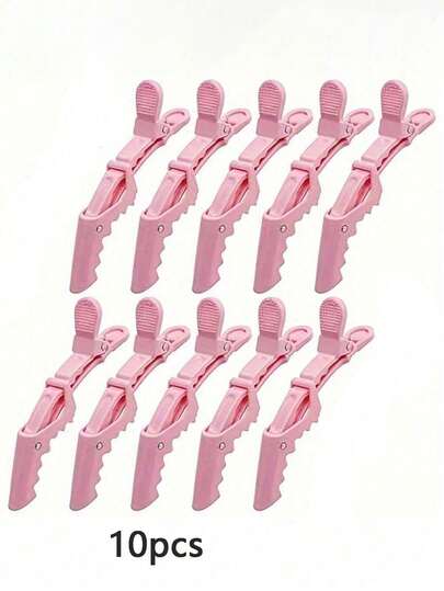 10个/2个多功能发夹，带鳄鱼夹和发型定位夹，适用于美发师和专业发型师，女士塑料防滑发夹，专业沙龙发夹，带鳄鱼夹的发型夹，长嘴夹，鹤嘴夹，卷发造型师之选，家居浴室装饰，秋季装饰