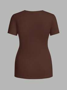 Modmama 3件套孕妇休闲纯色短袖T恤，舒适、弹力、轻薄，适合日常穿着，夏季 - 彩色 - 查看 7