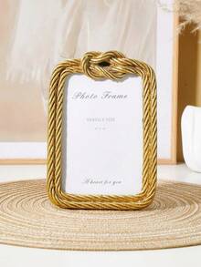 1 Khung ảnh trang trí thiết kế thắt nút dây thép độc đáo, khung nhựa để bàn, thích hợp trưng bày ảnh ấm cúng, phụ kiện trang trí nhà cửa và chụp ảnh. - nhiều màu - Xem 9