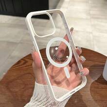 Transparent Magnetic Phone Case, Compatible With IP 17 Pro Max, 16, 15, 14, 13 Pro Plus Max, Apple IP Air. Shock-Absorbing Protective Cover. - White - View 2