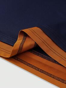 ROMWE MEN Street Life Men's Casual Crew Neck Long Sleeve T-Shirt - Multicolor - View 5