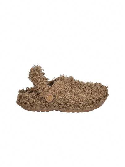 Crocs Classic Doodle Fur Lined Kids Clog Brown CR210903
