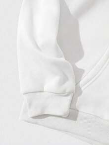 Hoodie estampada para mujer con corazones rojos– romántica, moderna y cómoda - Blanco - Ver 4