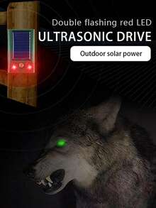 Rechargeable Solar Rodent Repellent, Waterproof LED Flashing Wolf Repellent, Ultrasonic Rodent Repellent, Solar Ultrasonic Animal Control, Outdoor Waterproof Sunscreen, Snake And Mole Control, Rodent Control Buzzing, Rodent Control Device, Solar Energy, Outdoor - Multicolor - View 5
