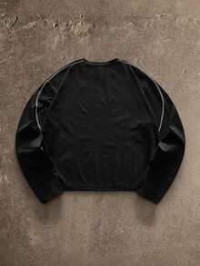 AXEPEAK 男士圆领长袖休闲时尚百搭T恤 - 彩色 - 查看 7