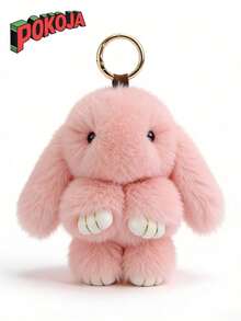 POKOJA LAND - BESTSELLERS 1 Pack Bunny Keychain Soft Fluffy Rabbit Keychain Cute Colorful Rabbit Fur Pom Pom Rings Women Pendant Accessories Cute Birthday Gift For Women/Girls, Premium Faux Fur Keyring - Multicolor - View 12