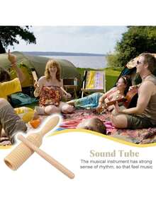 1 件木制乐器音管小型单螺纹环形打击乐器管蛙鸣管 - 彩色 - 查看 12