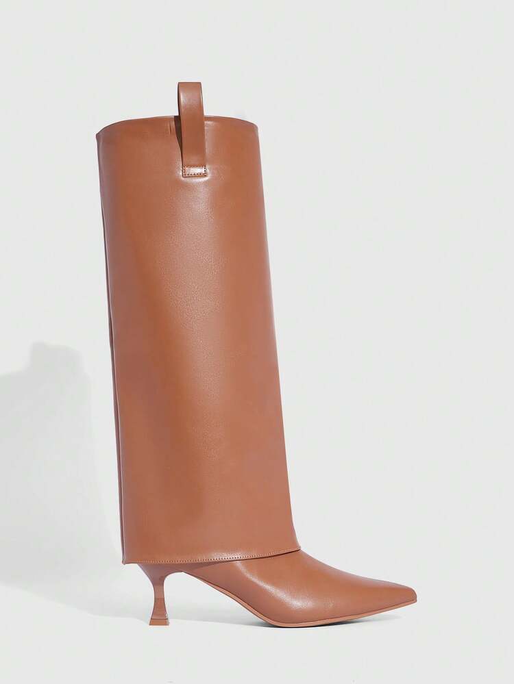 CUCCOO SZL Women's Fashion Pointed Toe Knee-High Boots Valentine's Day