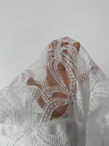 Modelyn Vestido de mujer con cuello en V y mangas farol, estilo francés - Blanco - Ver 5