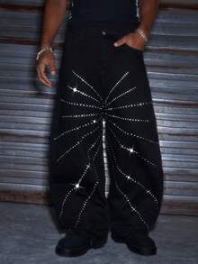 AXEPEAK Men's Washed Casual Pants, Fashion Long Trousers - Black - View 4