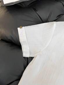 SHEIN 2pcs/Set Teenage Boys' Casual School Style Simple White Shirt And Pants Outfit - Grey - View 7