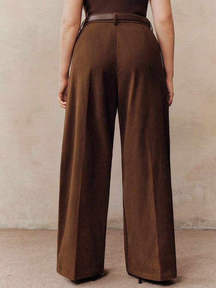 Fashionable & Versatile Professional Office Suit Pants Belt For Women