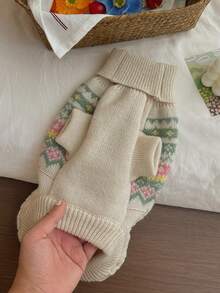 Warm Pet Sweater, Cozy Clothing For Small Dogs And Cats - Beige - View 3