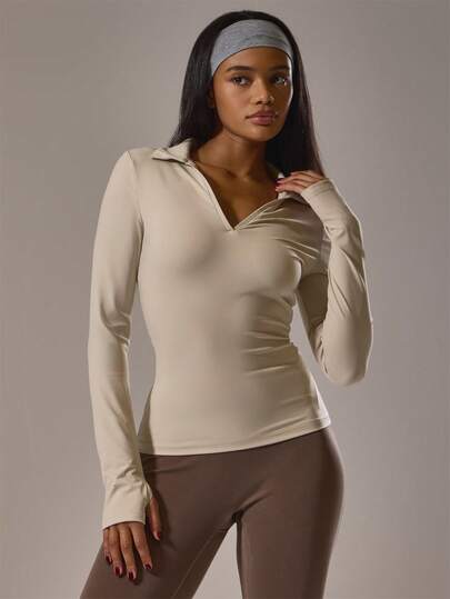 Musera Sport S Sport Loose Fit Active Polo Top Active Gym Workout Casual Sonder