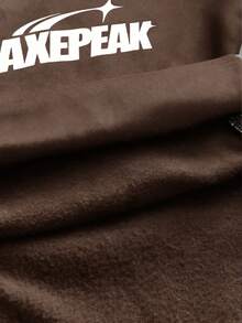 AXEPEAK 男士字母印花撞色休闲连帽卫衣 - 彩色 - 查看 5
