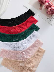 Snug Zone 12pcs/Pack Celana Dalam Wanita Nyaman dengan Hiasan Renda - MultiWarna - View 6