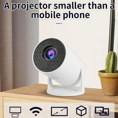 Teckwe 迷你投影仪：配备 WiFi、180° 旋转、手动调节功能和内置扬声器，支持全高清 1080P。这是一款便携式 M5 电影投影仪，兼容电视棒、Windows、Android 和 USB 设备。适用于家庭、办公室等场所。