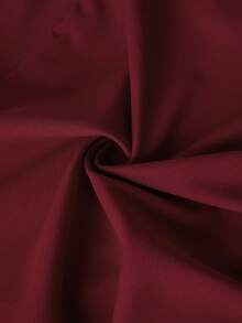 Ellevyn Sweetheart Neck Metal Button Fitted Top, Fashionable And Elegant, Easy To Wear - Burgundy - View 5