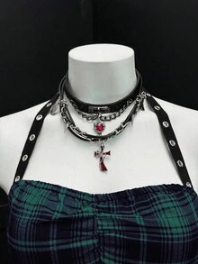 EgrlEra Đầm nữ mùa hè kẻ caro nhún bèo, vạt bất đối xứng, cổ yếm - Nhiều màu - Xem 5