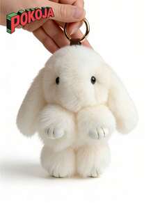 POKOJA LAND - BESTSELLERS 1 Pack Bunny Keychain Soft Fluffy Rabbit Keychain Cute Colorful Rabbit Fur Pom Pom Rings Women Pendant Accessories Cute Birthday Gift For Women/Girls, Premium Faux Fur Keyring - Multicolor - View 13