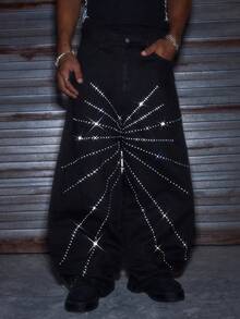 AXEPEAK Men's Washed Casual Pants, Fashion Long Trousers - Black - View 1