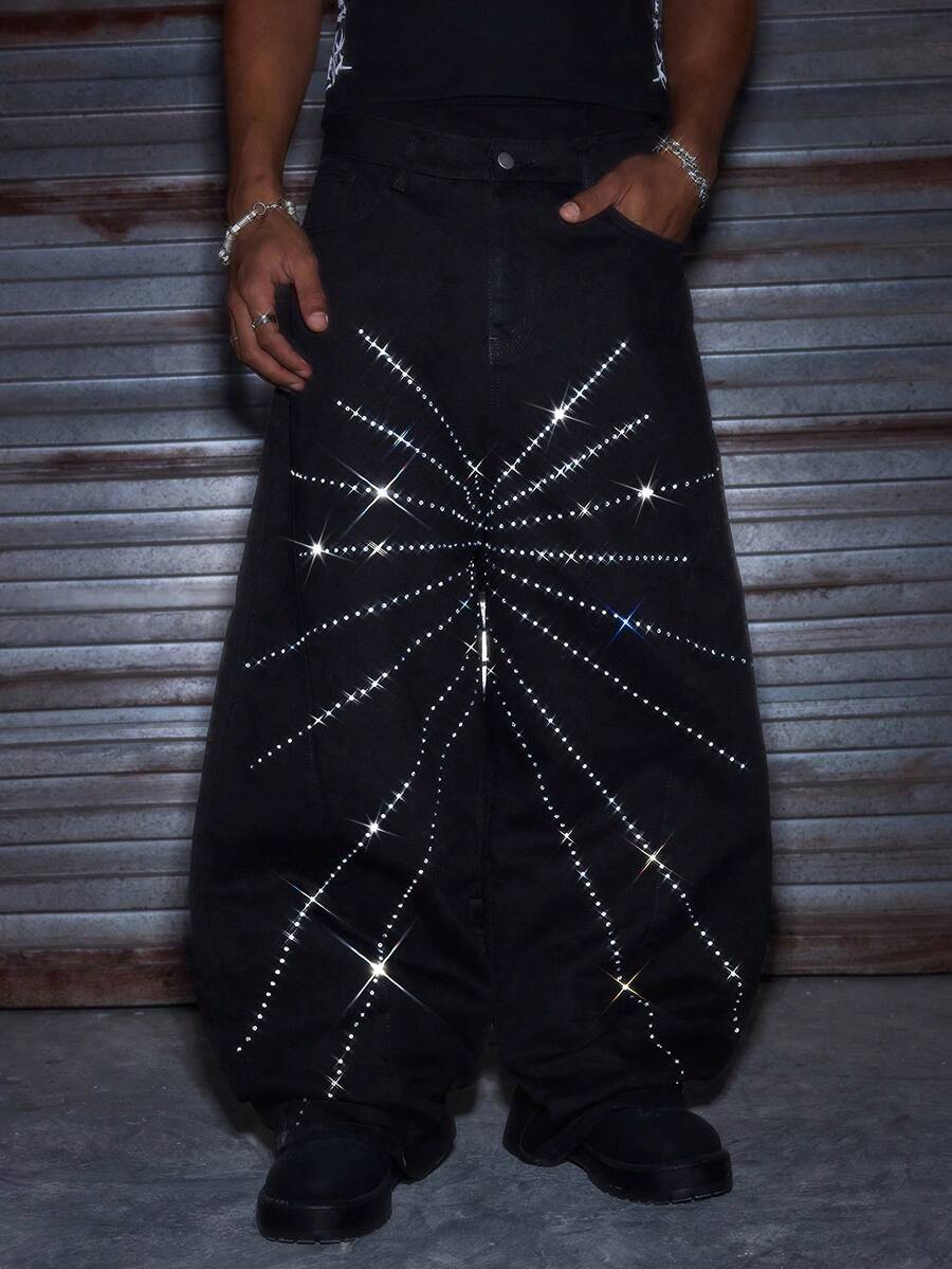 AXEPEAK Men's Washed Casual Pants, Fashion Long Trousers - Black - View 1