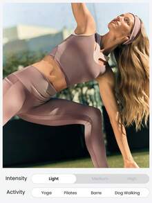 GLOWMODE FeatherFit™ U Back Cropped Active Tank Top Low Impact Yoga Daily Fall Winter - Multicolor - View 6