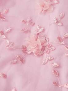 SHEIN MOD Plus Size Women's Elegant Embroidered Tie Shoulder Midi Dress,Party Dress ,Elegant Dress Women,Corset Top Dress,Unique Dress,Party Dresses ,Date Night Dress,Formal Dresses For Women,Valentine's Day, Rose Dress, Dress Pink, Garden Party Formal Dress,Spring Break Outfits,Summer Dress Bridal Shower Outfit Pink Tea Party Dress Pink Flower Dress Pink Birthday Outfit Women - Pink - View 4