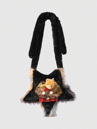 Kawaii Borsa a tracolla con orsetto teddy peluche a forma di stella