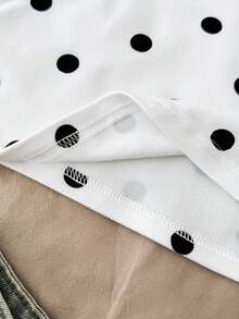 Black And White Tops Cute Tops Tops For Summer Girls One Shoulder Top Polka Dot Top Summer Tops - Black and White - View 4