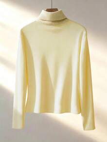 Franclia 新款加厚百搭圆领长袖女式T恤，冬季款