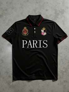 Manfinity Homme 男士简约徽标领 Polo 衫