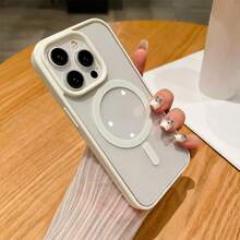 Transparent Magnetic Phone Case, Compatible With IP 17 Pro Max, 16, 15, 14, 13 Pro Plus Max, Apple IP Air. Shock-Absorbing Protective Cover. - White - View 5