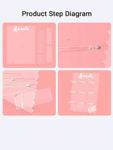 1pc Acrylic Donut Display Rack, Reusable Sweet Treat Holder Shelf Suitable For Dessert Table, Spring/Summer Weddings, Birthdays, Festivals - Multicolor - View 4