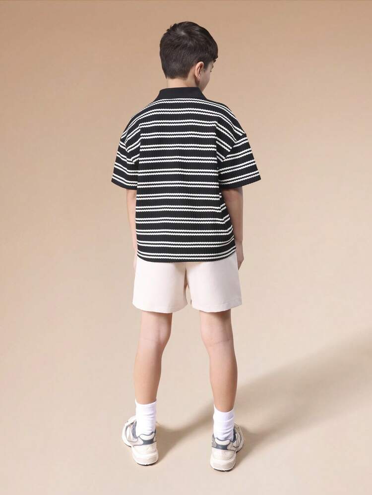 Striped Polo And Short Set