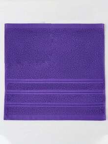 3pcs/2pcs Set Modern, Simple, Personalized, Plain Colored Towels For Face Washing, All Cotton For Home Use, Suitable For Both Men And Women, Soft And Skin Friendly, Quick Drying Bath Towels, Daily Gifts, Multi-Purpose Universal Towels, Bathroom Hair Accessories, Gym Yoga, Outdoor Swimming Pool Towels, 34 * 75 Towels, 70 * 140 Towels, 34 * 34 Square Towels - Purple - View 3