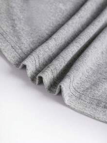 SHEIN Explorewe Conjunto de 3 piezas para niñas preadolescentes, camiseta ajustada casual con decoración de lazo y strass - Multicolor - Ver 4