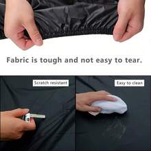 1PC Heavy Duty EVA All-Season Motorcycle Bicycle Cover - Waterproof, UV-Resistant, Snow-Proof, Fits Most Vehicles, Black & Gray, Outdoor Vehicle Protection, Fashionable Motorcycle Cover, UV-Resistant Covering - Multicolor - View 4
