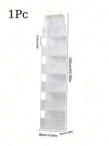 1个白色壁挂式隔层收纳袋，可折叠，无需螺丝，用于整理橱柜、浴室和厨房中的零食、玩具和衣物。 - 黑色 - 查看 8