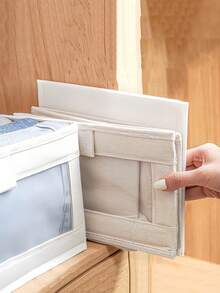 Breathable Linen Storage Box See Through Window Design Foldable Closet Organizer Home Decluttering Essential Two Pack Set Space Saver - Beige - View 2