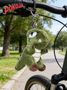 POKOJA LAND - BESTSELLERS 1个毛绒绿色恐龙钥匙扣，填充动物玩具，背包挂件，钥匙圈，男孩女孩礼物，生日、情人节、圣诞节，春夏皆宜 - 彩色 - 查看 9