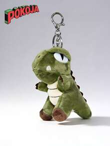 POKOJA LAND - BESTSELLERS 1个毛绒绿色恐龙钥匙扣，填充动物玩具，背包挂件，钥匙圈，男孩女孩礼物，生日、情人节、圣诞节，春夏皆宜 - 彩色 - 查看 1